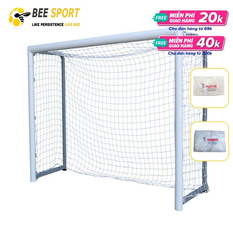 Lưới bóng đá sân 5 bộ 2 lưới - Lưới khung thành sân mini 5 người - Chất liệu tốt, bền bỉ