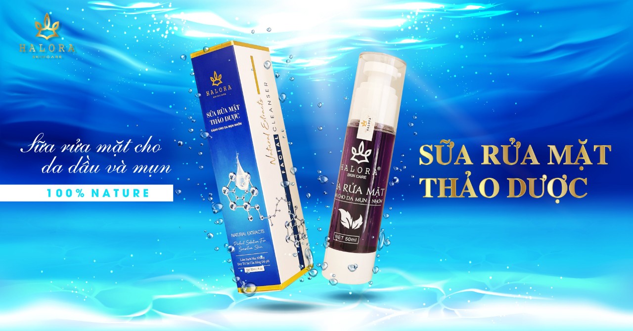 Sữa rửa mặt halora thảo dược halora