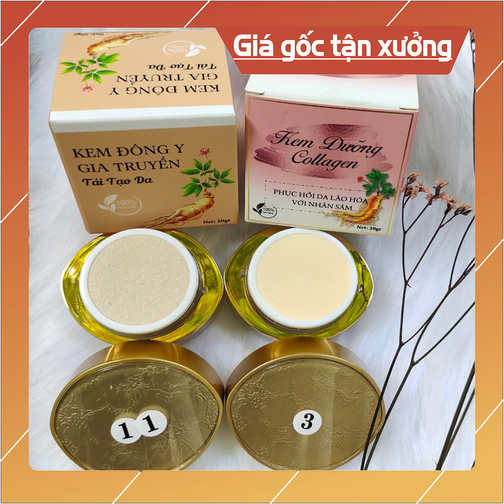 Bộ Đôi Kem Tái Tạo & Kem Dưỡng Đông Y Trj Mụn, Nám Và Dưỡng Da An Toàn Hiệu Quả hủ oval 20g