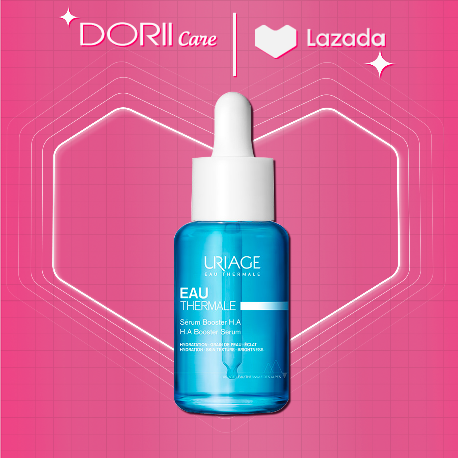 Uriage serum dưỡng ẩm khoáng tăng cường h.a eau thermale sérum booster h.a 30ml