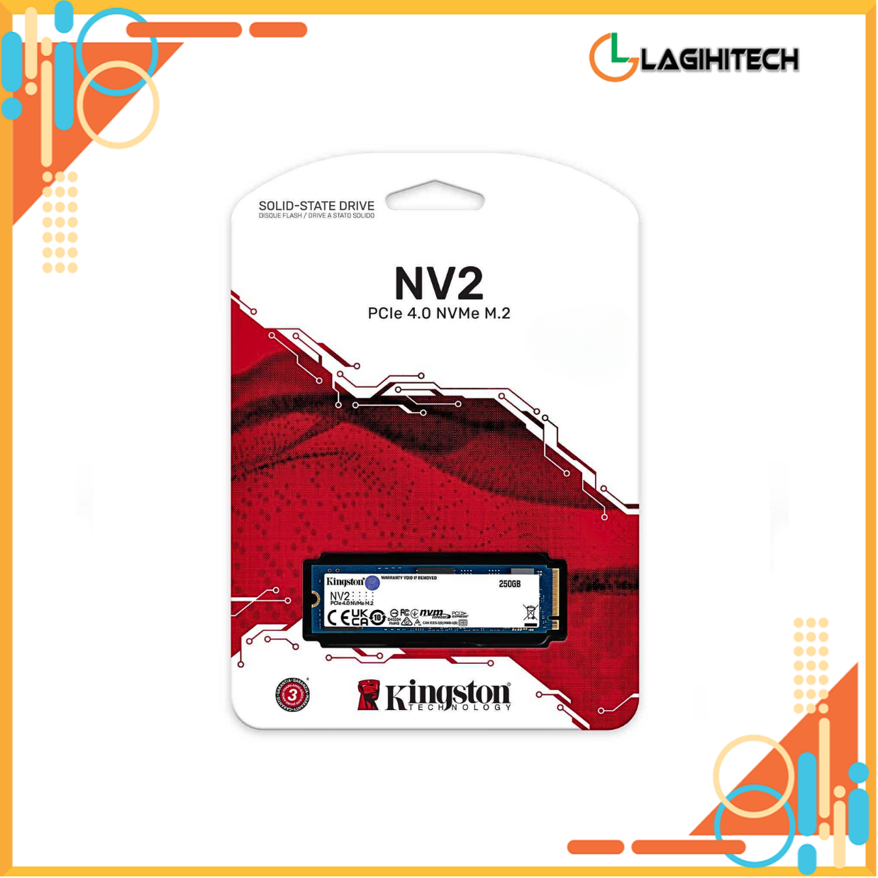 Ổ CỨNG SSD KINGSTON NV2 NVME M.2 2280 PCIE GEN 4 SNV2S - BẢO HÀNH 3 NĂM