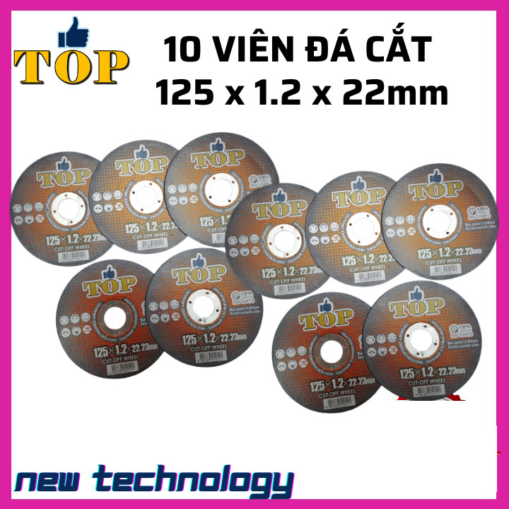 10 viên đá cắt sắt phi 125 | đá cắt inox | đá cắt top hàn quốc