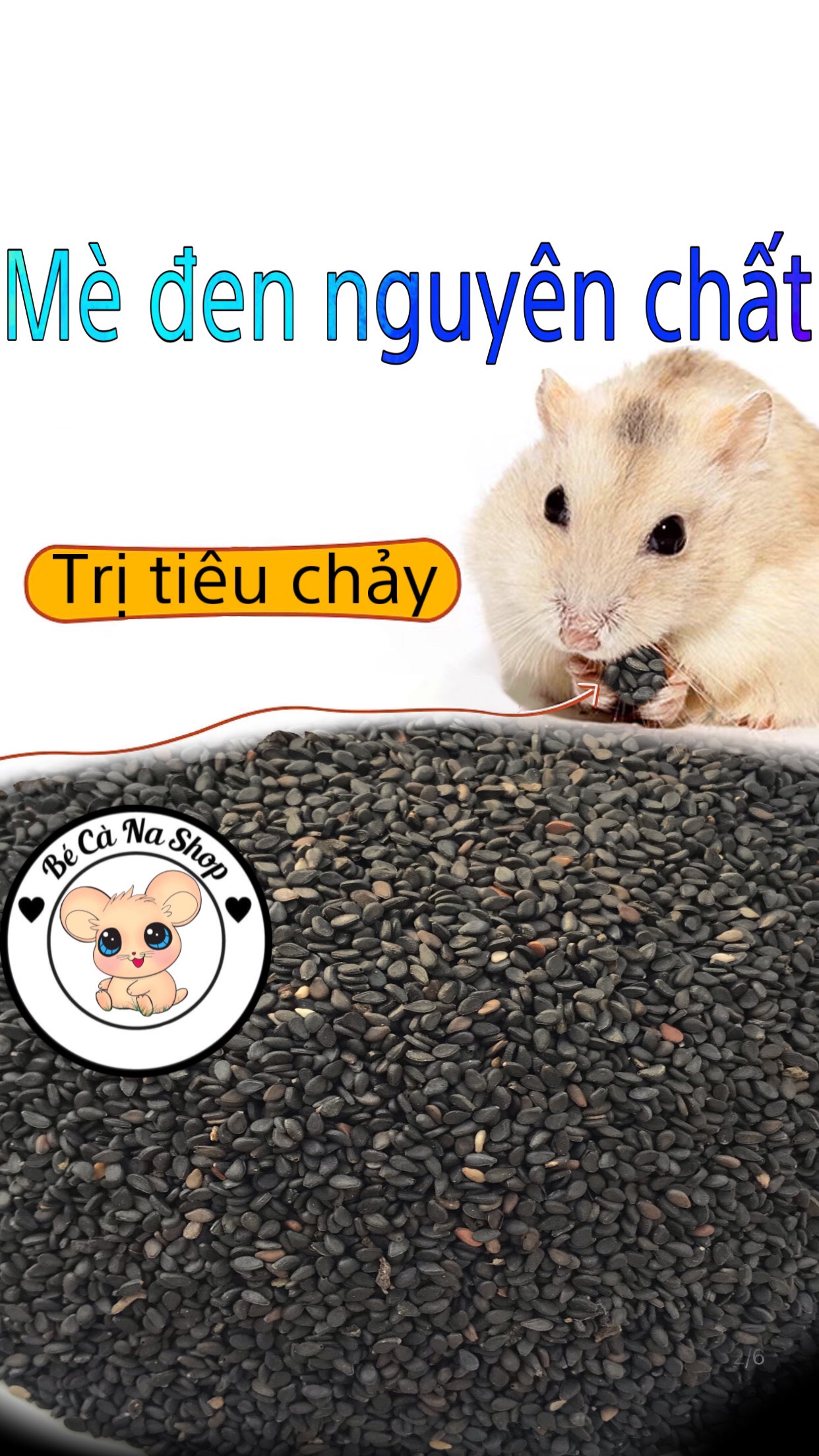mè đen cho hamster ( Hàng Chất Lượng Ko Nhuộm Màu )