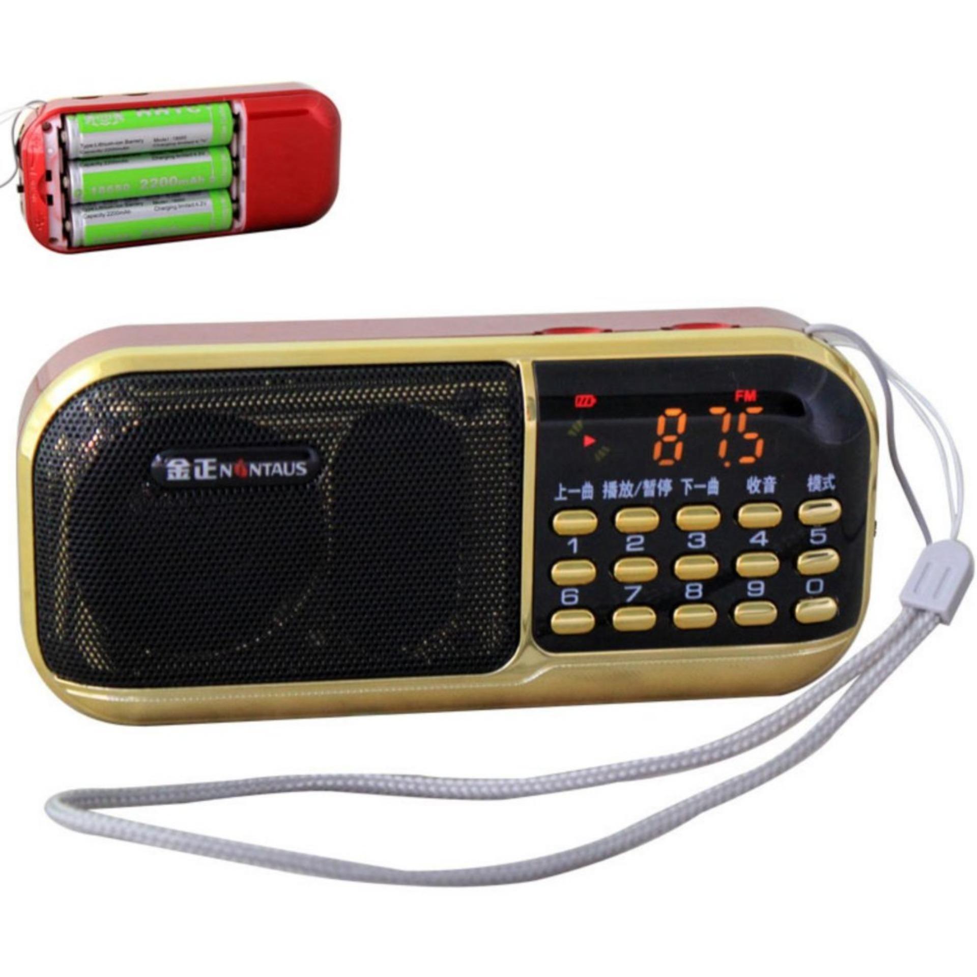 Loa di động đọc nghe nhạc mp3 từ thẻ nhớ nontaus b839 sử dụng 3pin sạc 2200mah