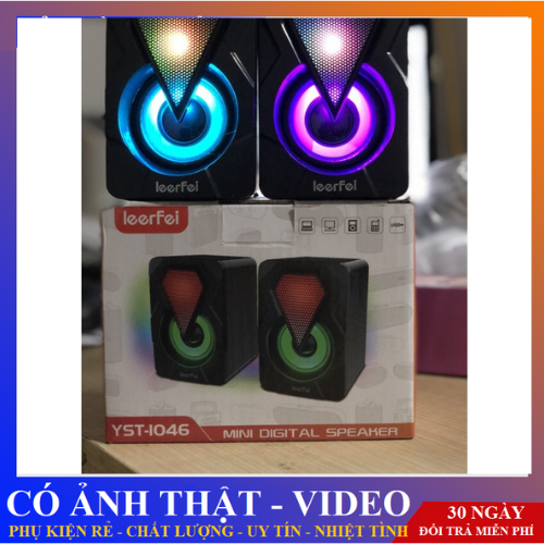 Loa mini yst-1046 - loa vi tính mini led rgb bảo hành 03 tháng