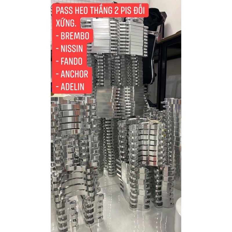 pass bass HEO NHÔM CNC heo 2Pis đối xứng BREMBO FANDO NISSIN ADELIN..Ex135 Ex150 Winner/Sonic Satria/Raider