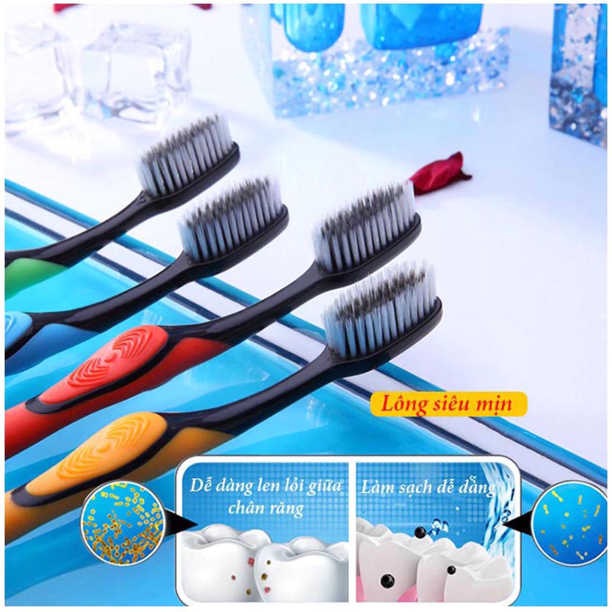 Bàn chải đánh răng than tre hàn quốc - lông siêu mềm