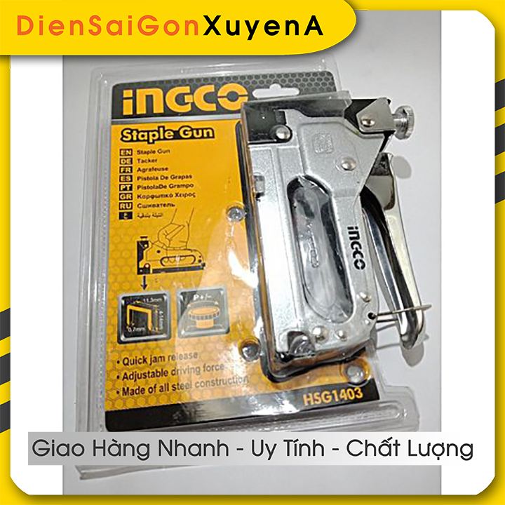Kìm, KỀM bấm đinh ghim gỗ điều chỉnh tăng lực 4-14mm INGCO HSG1403