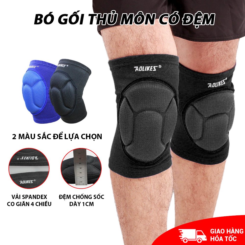 Bó Gối Chống Chầy Xước Nhập Khẩu Chính Hãng Aolikes 0217A ( 1 cặp )
