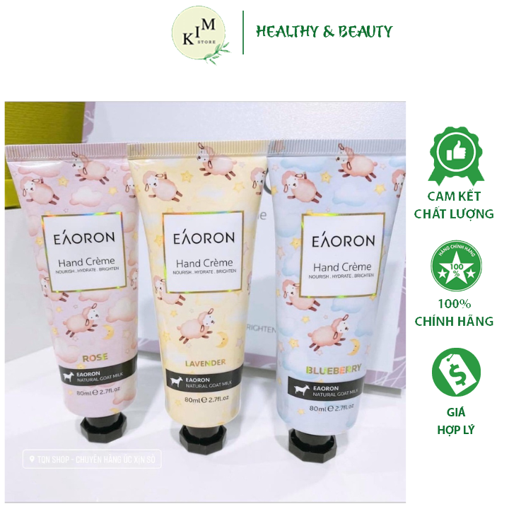 Hộp set 3 tuýp kem dưỡng da tay eaoron của úc chiết xuất từ các thành phần tự nhiên dưỡng da mềm mại mịn màng