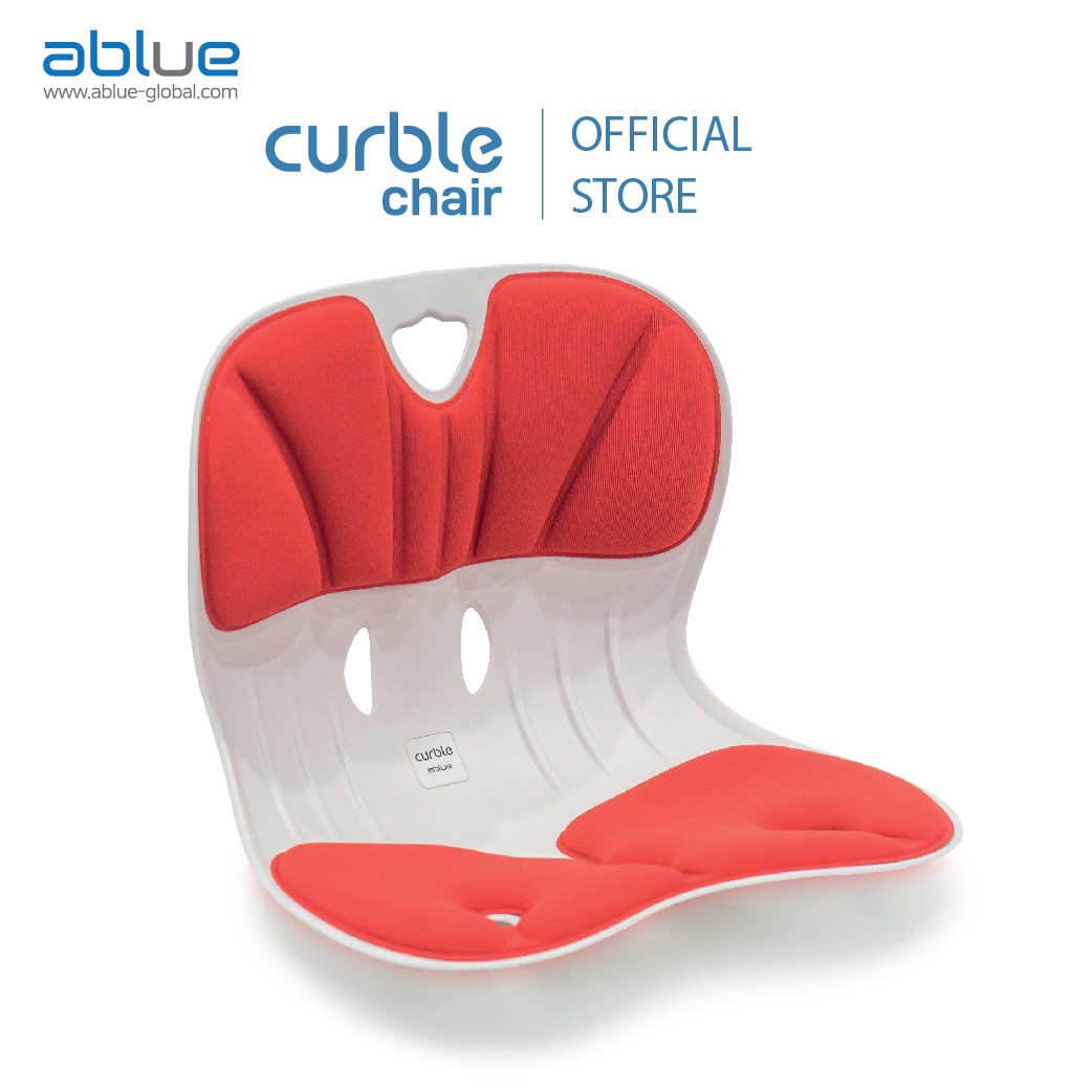 [ LazMall ] Ghế văn phòng điều chỉnh tư thế chống gù Curble Chair Wider Red - MADE IN KOREA ( người trên 50kg)