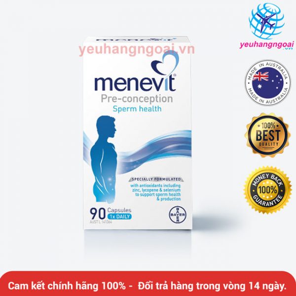 Menevit 90 viên giúp cải thiện và nâng cao chất lượng tinh trùng của Bayer