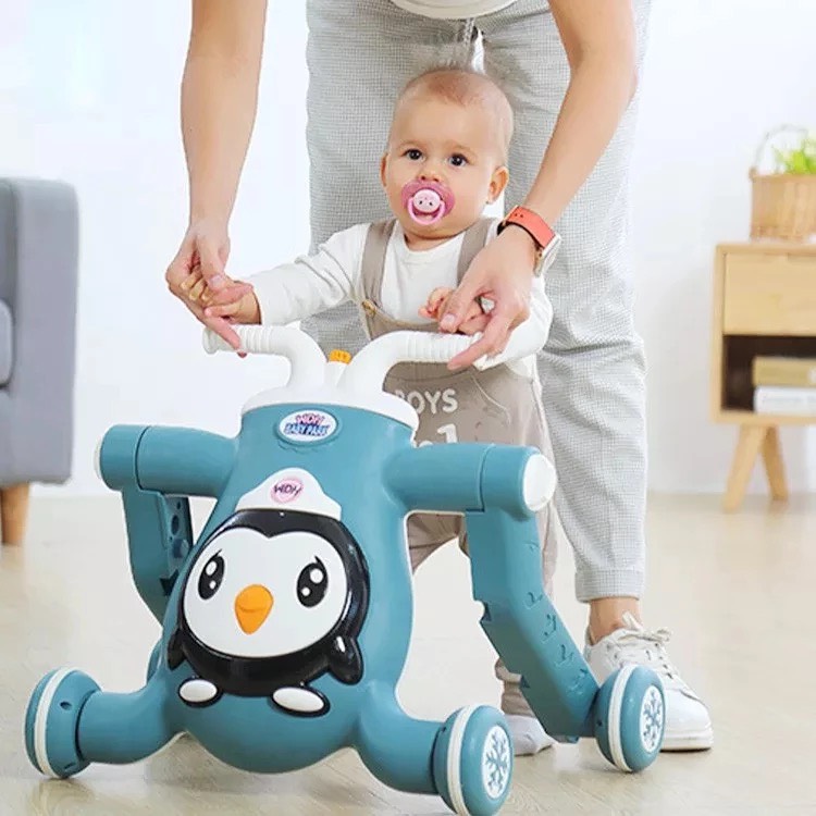 Xe tập đi kiêm xe chòi chân và scooter đa năng 3in1