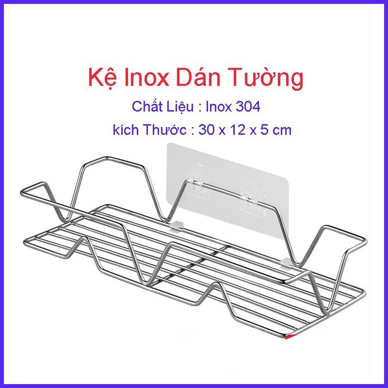 Giá treo đồ nhà tắm INOX 304 Dán Tường gạch men không han rỉ - KT30