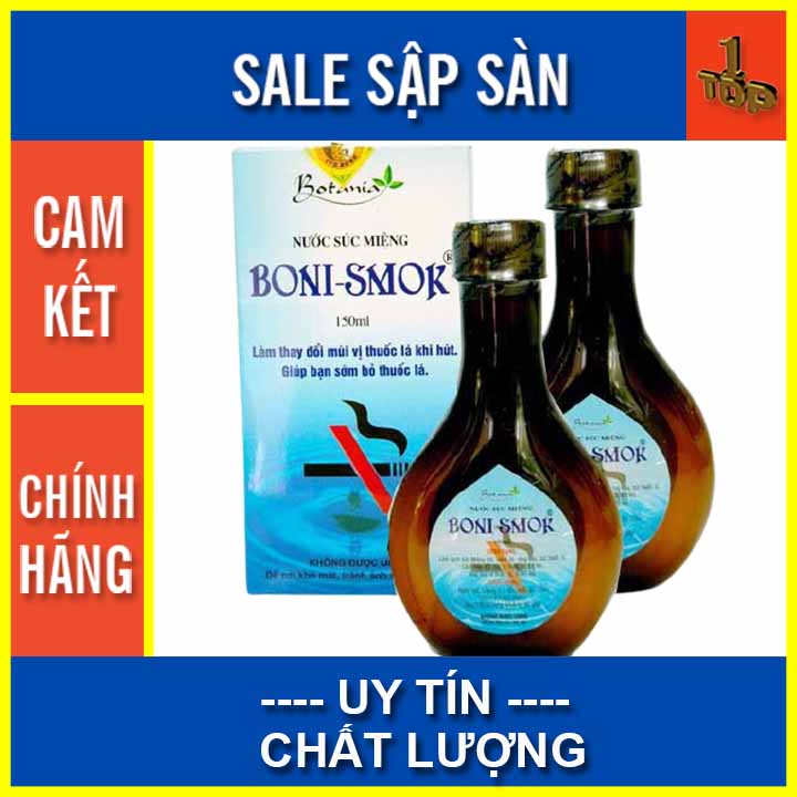 Nước súc miệng cai th...uốc boni smok chai 250ml top1