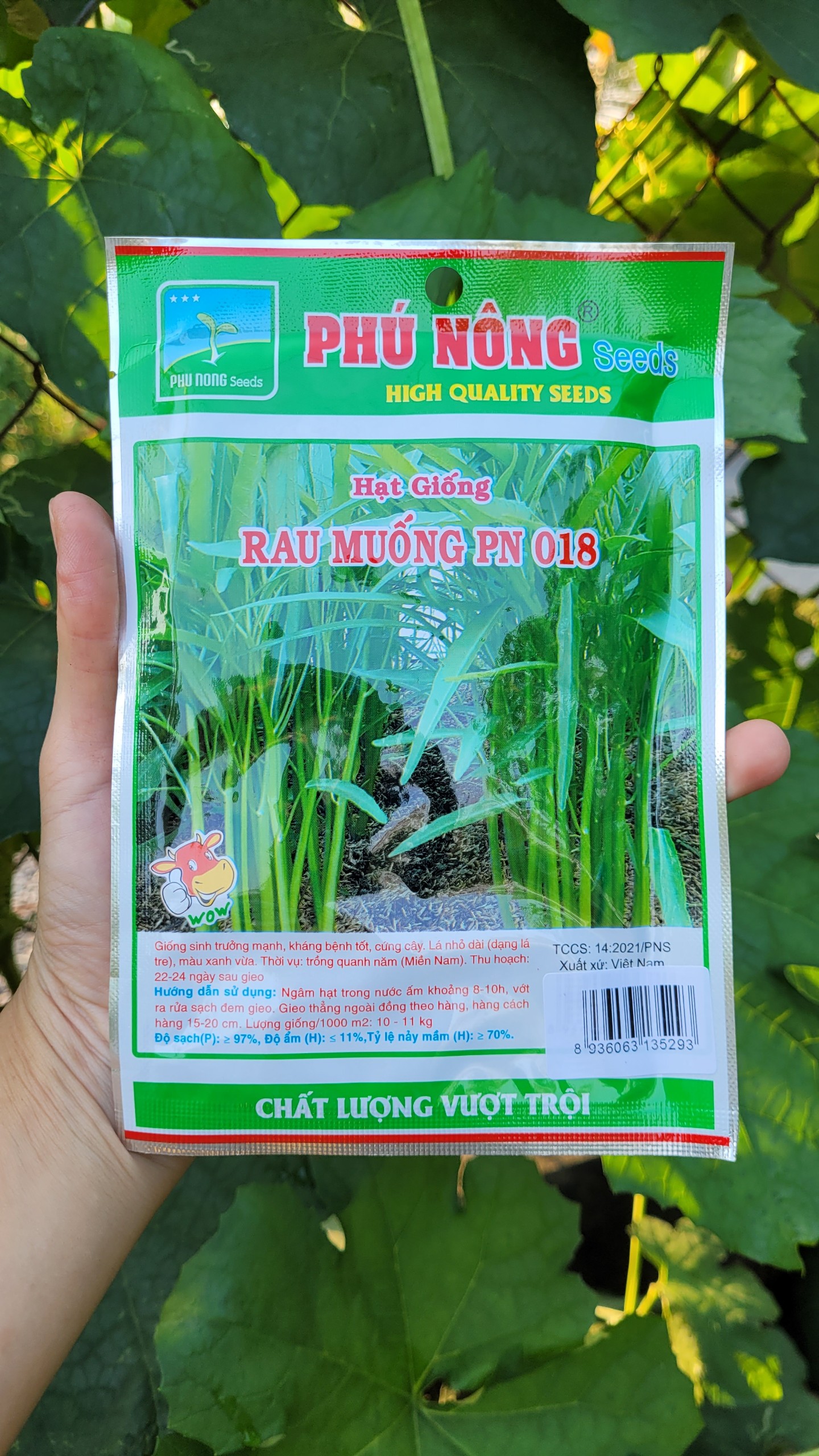 [Freeship Extra] Hạt giống Rau muống lá tre Phú Nông gói 50 gram