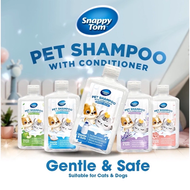 Sữa tắm kèm dầu xả snappy tom dành cho chó mèo chai 500ml