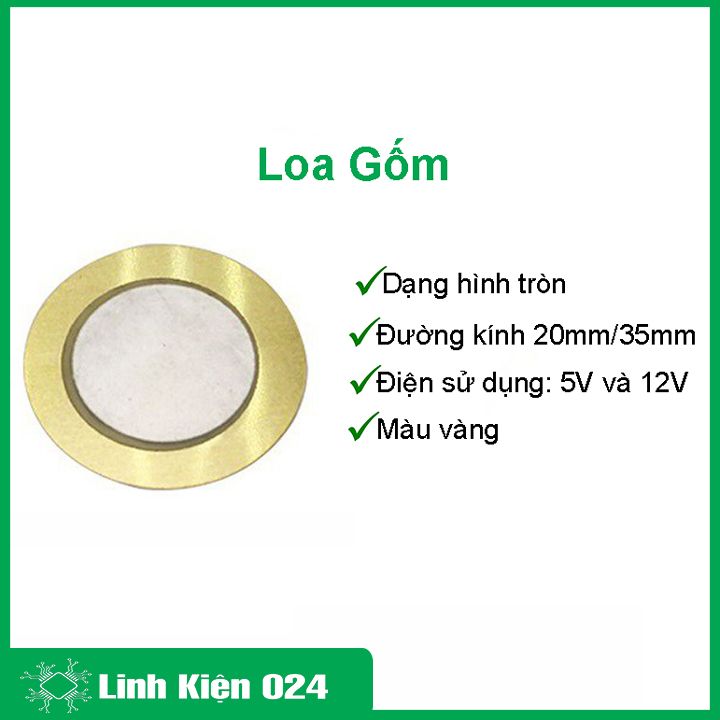Combo 5 loa gốm, loa thạch anh 20mm 35mm tiện dụng