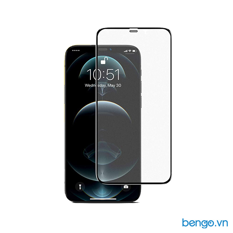Dán cường lực iPhone 12/12 Pro MIPOW Kingbull HD (2.7D) Premium chống vân tay