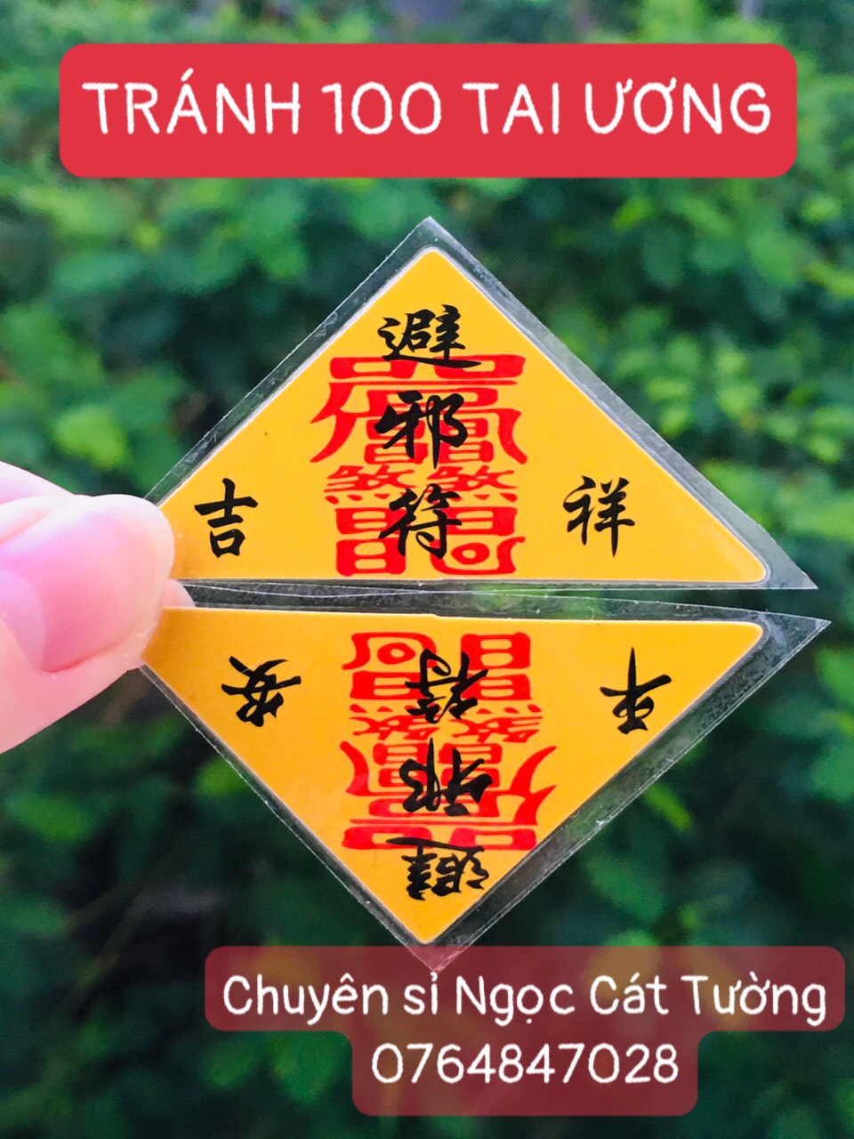 Linh phù tam giác tránh 100 tai ương để bóp ví túi xách - đã chú