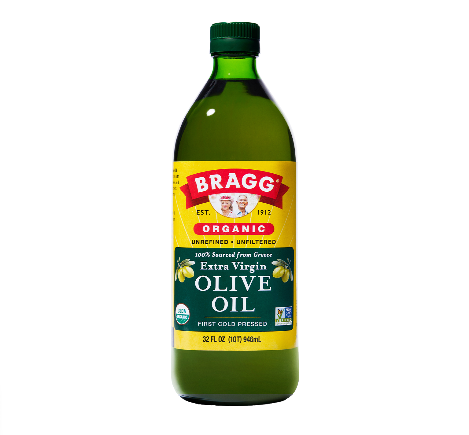 Dầu oliu ép lạnh hữu cơ bragg mỹ - chai 946ml