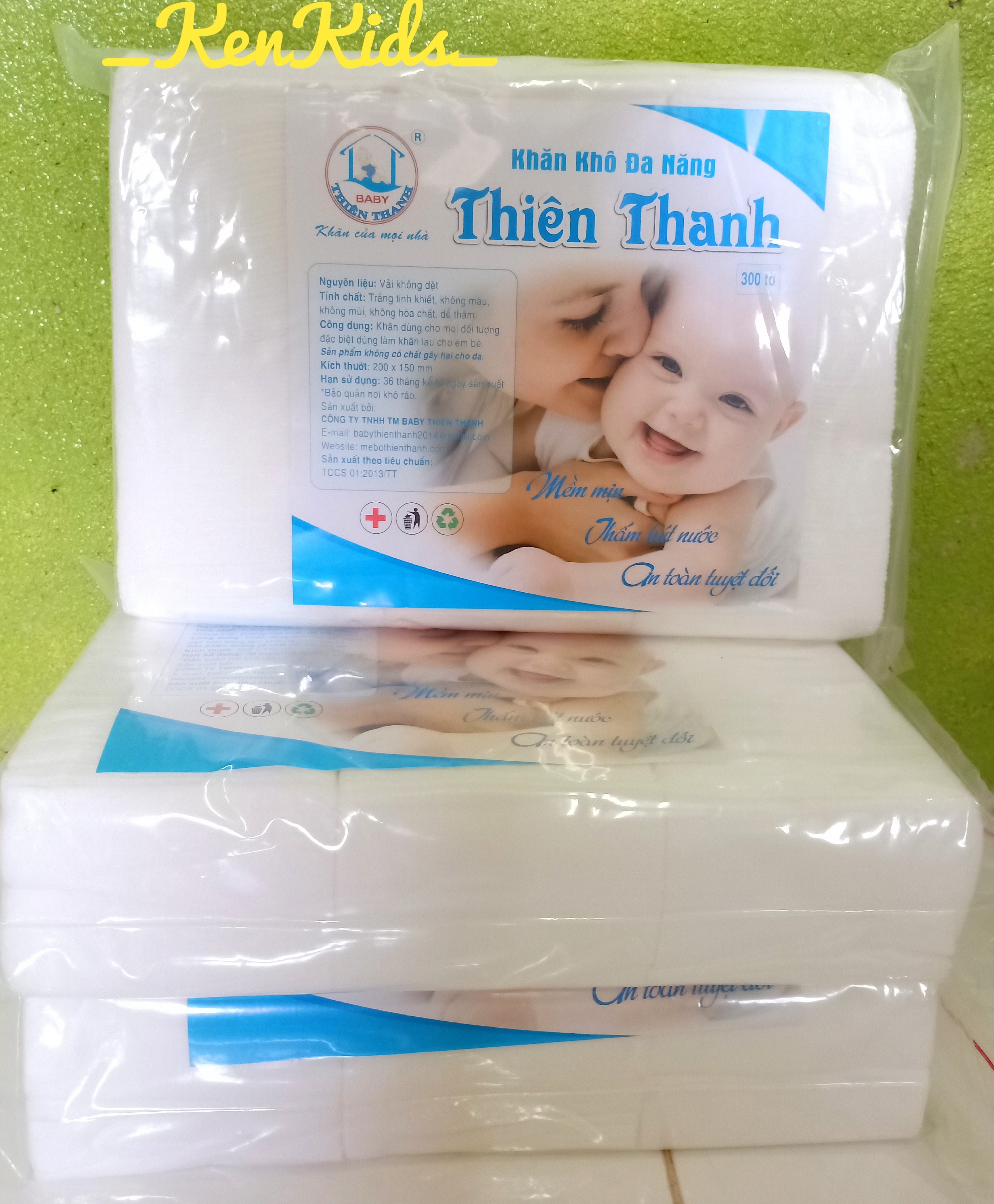 Combo 3 gói khăn khô đa năng siêu mềm thiên thanh