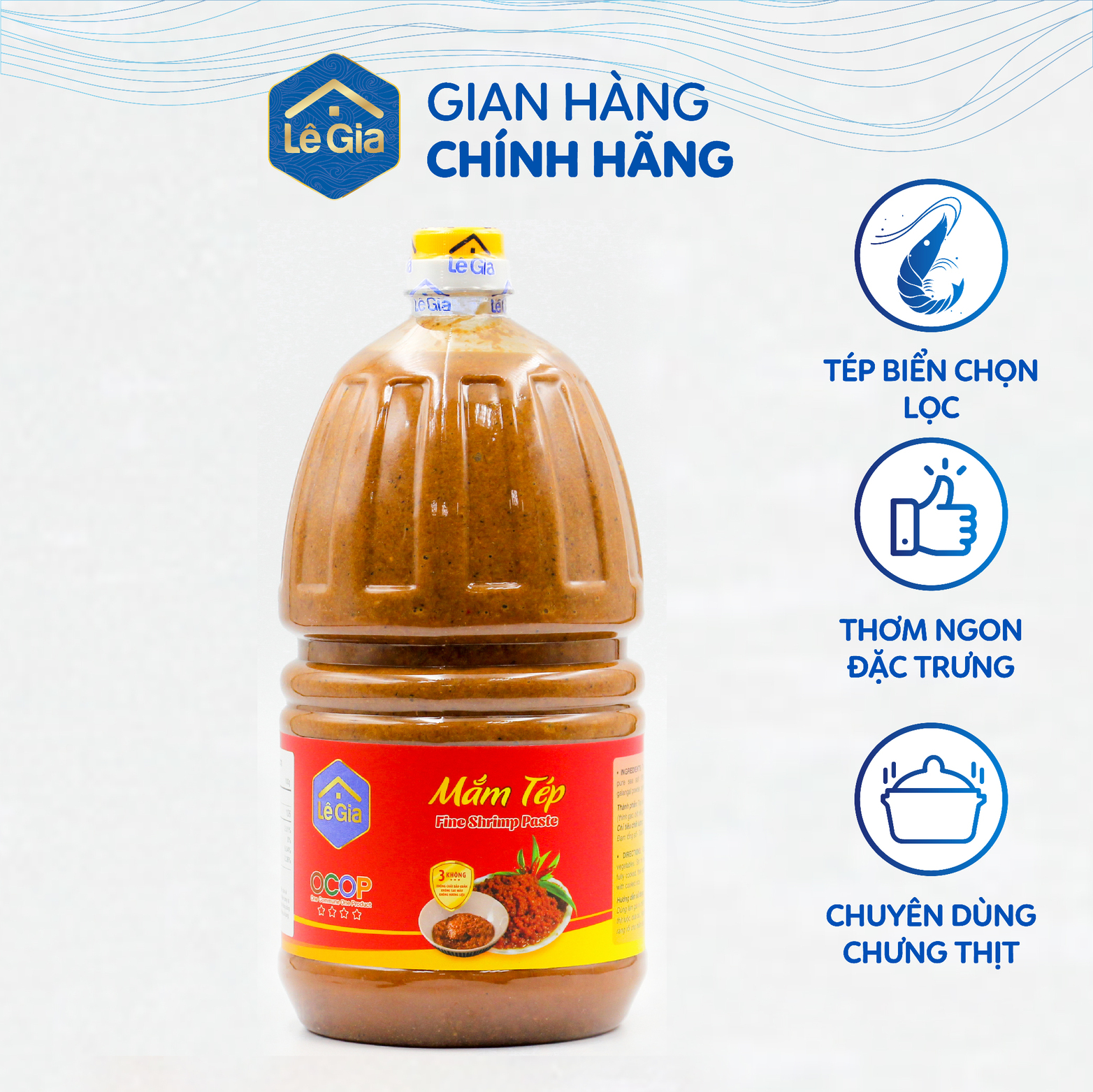 Mắm tép lê gia can 2l