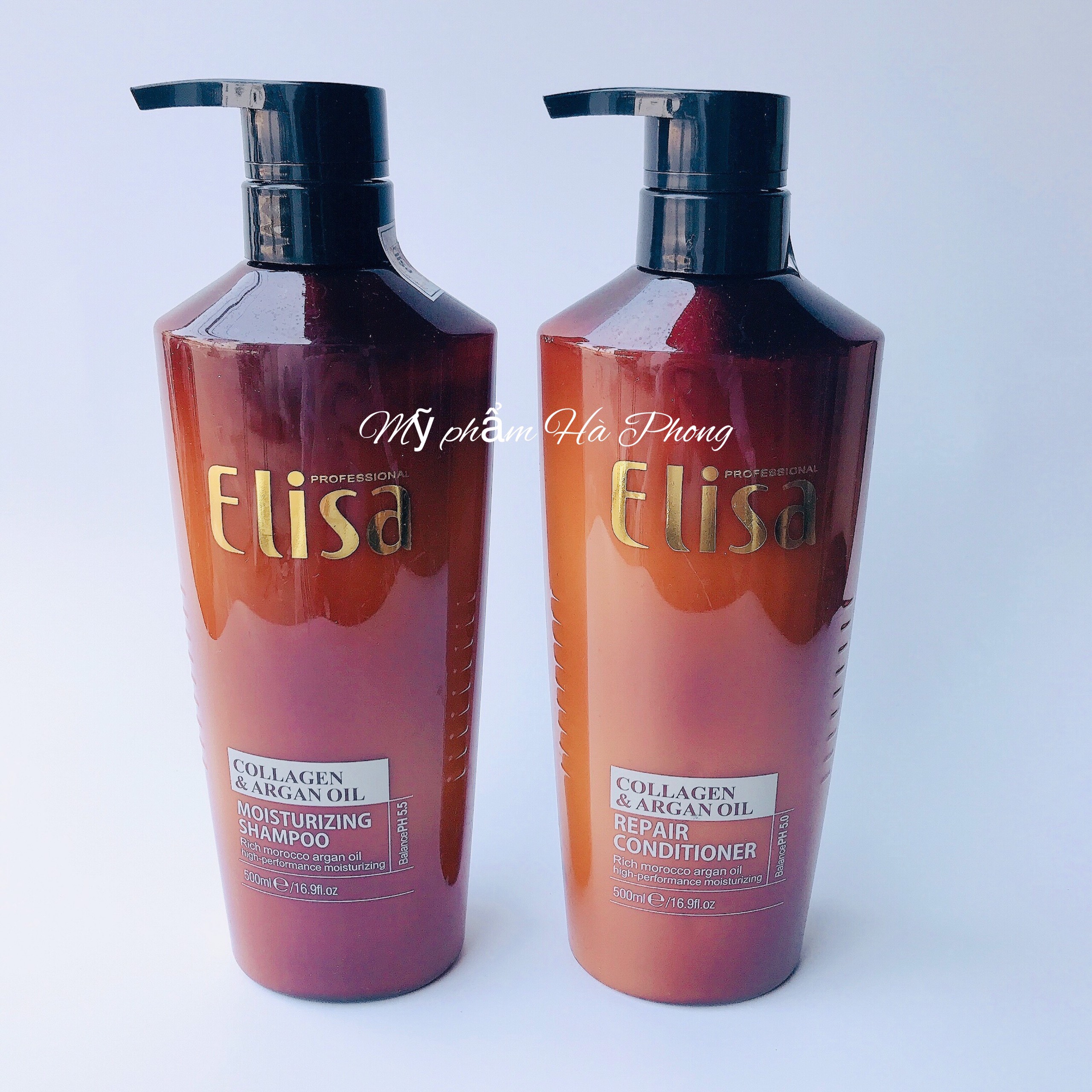 Dầu gội ELISA dưỡng phục hồi argan collagen dầu gội dưỡng sinh phục hồi ELISA cặp 500ml ( Chính hãng )