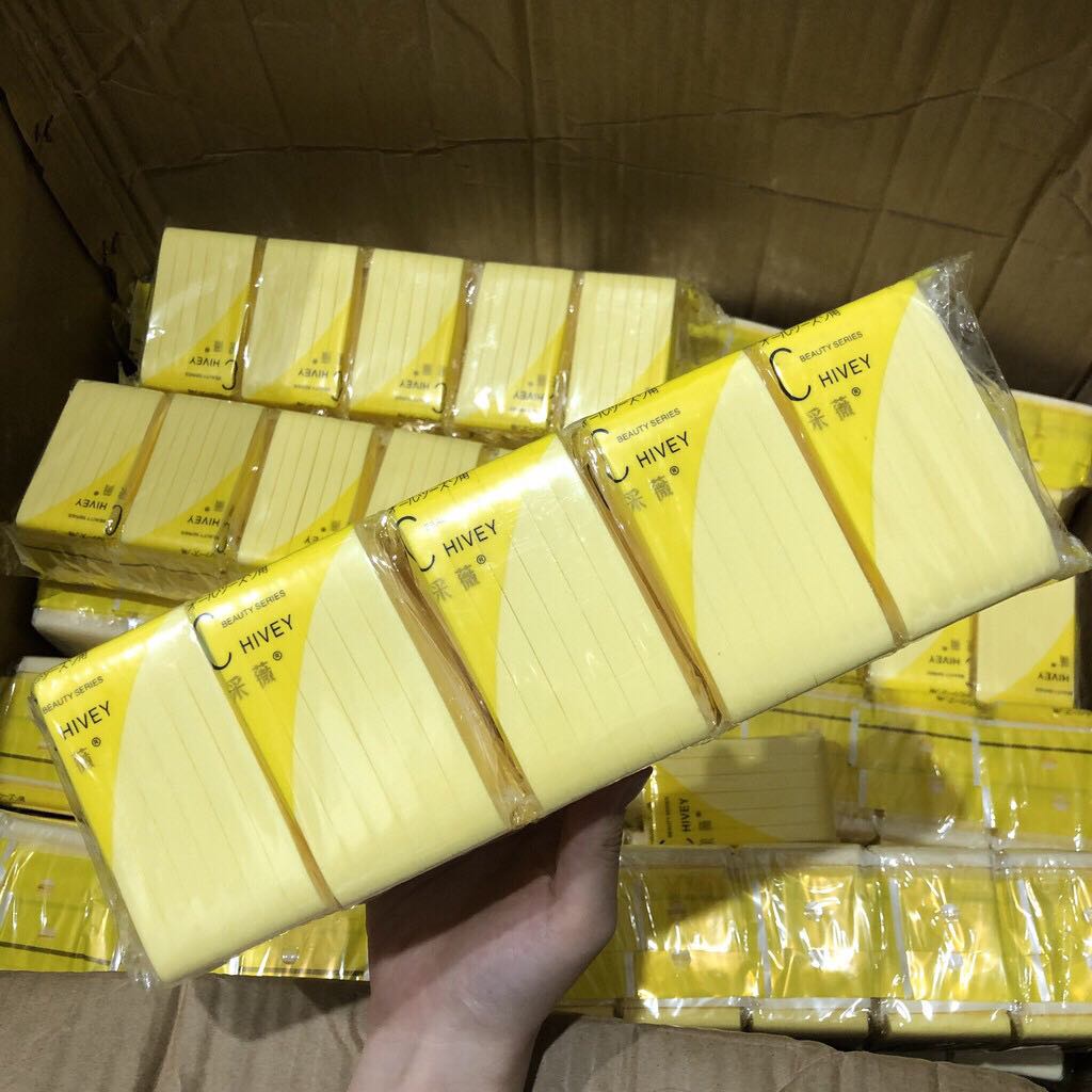 COMBO 20 Gói bông mút rửa mặt bọt biển Chivey màu ngẫu nhiên