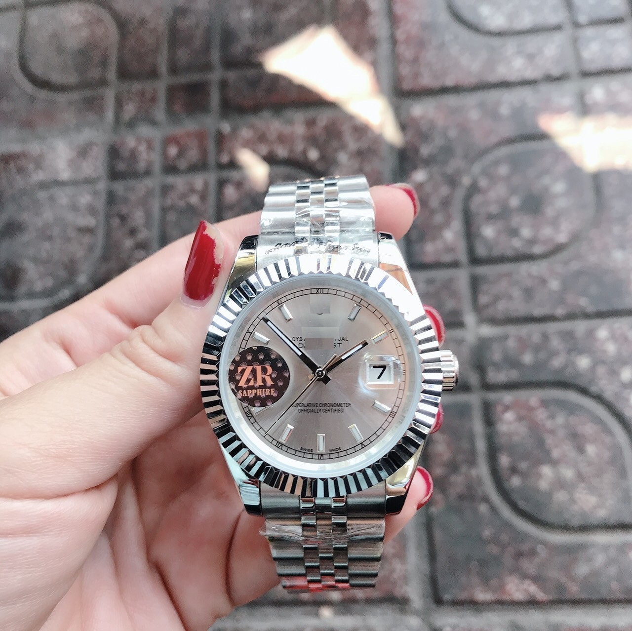 [HCM]Đồng Hồ Nam Automatic RL Mặt Trắng Bạc - Size 41mm - Fullbox ( DN126334Silver)