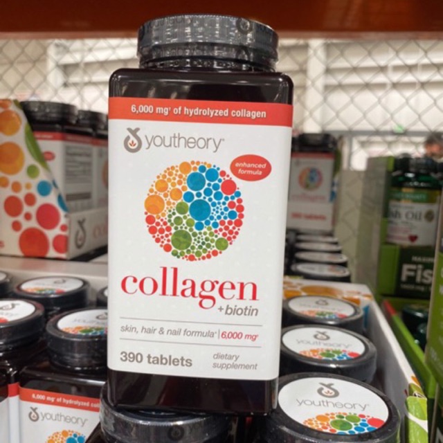 - Viên Uống Collagen Youtheory +Biotin Của Mỹ 390 viên