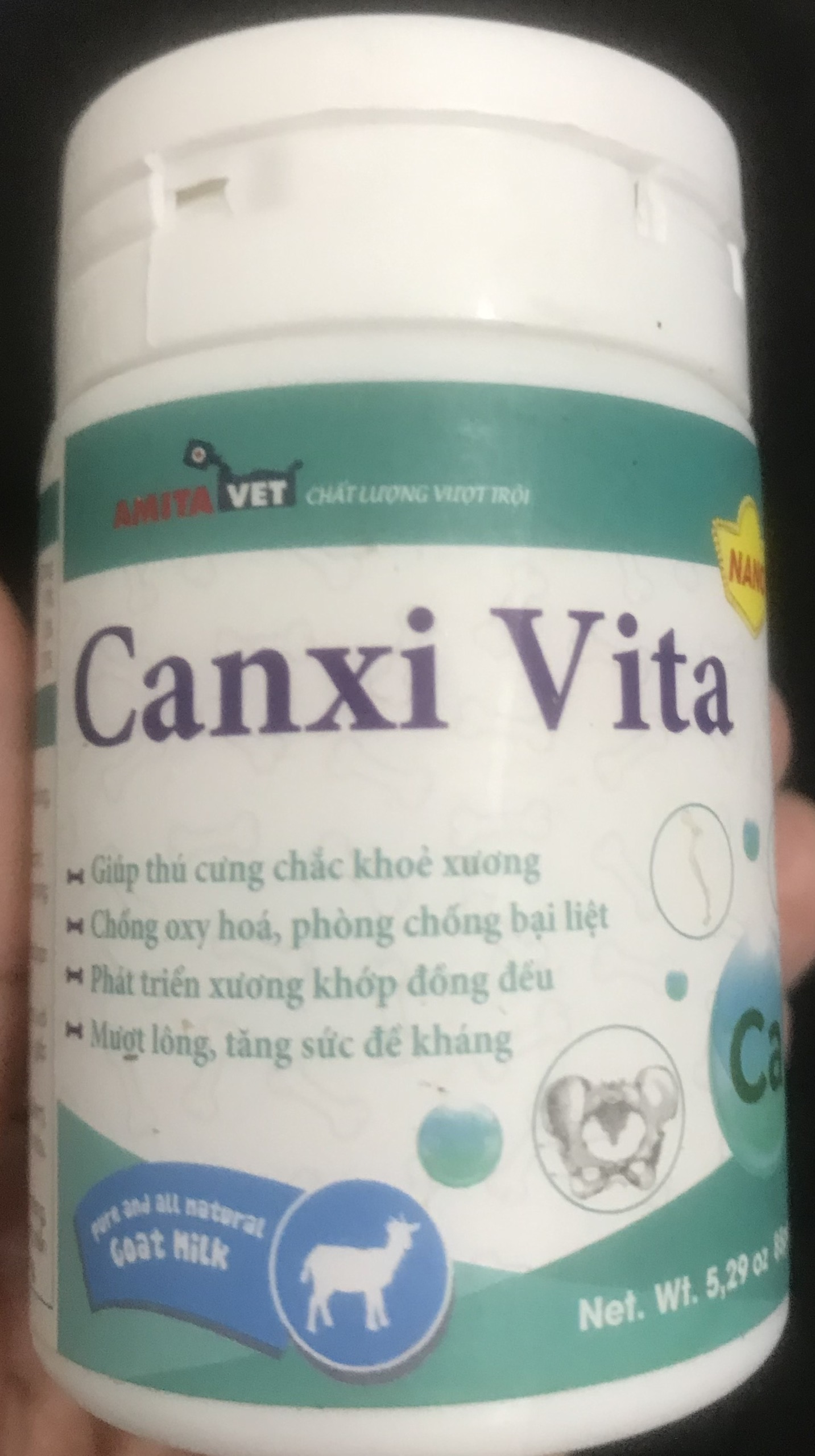Canxi Vita - Bổ sung canxi cho chó mèo lọ 85 viên