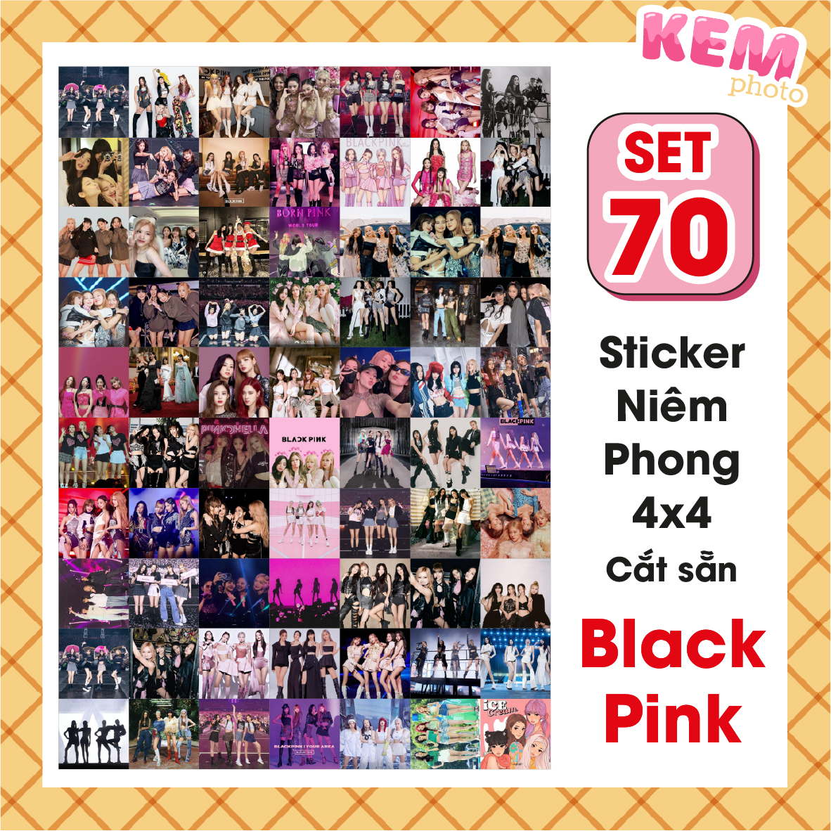 SET 70 sticker niêm phong BP Shut Down- sticker idol kpop đủ thành viên - Đã cắt rời chỉ cần bóc dán |KemPhoto