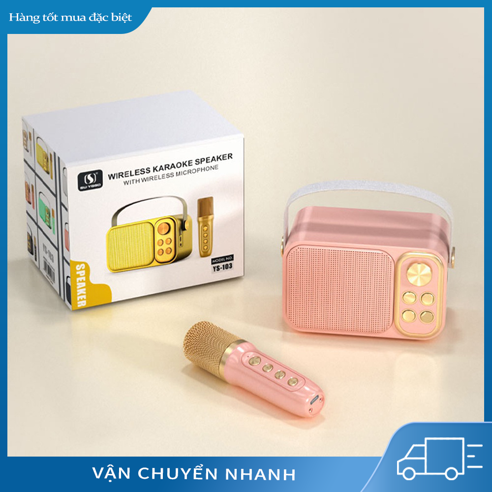 Máy karaoke mini cầm tay - micro ktv gia đình micro âm thanh karaoke ngoài trời - micro và bộ micro tích hợp âm thanh