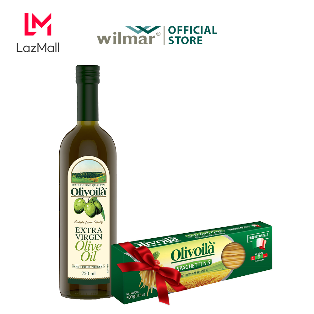 Dầu oliu nguyên chất olivoilà extra virgin 750ml/chai + tặng 1 gói mì spaghetti 500g