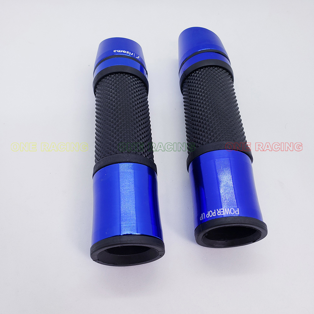 Bao tay xe máy gù xéo rizoma, tay cầm xe máy có gù cnc, mẫu cao cấp, màu xanh, one racing