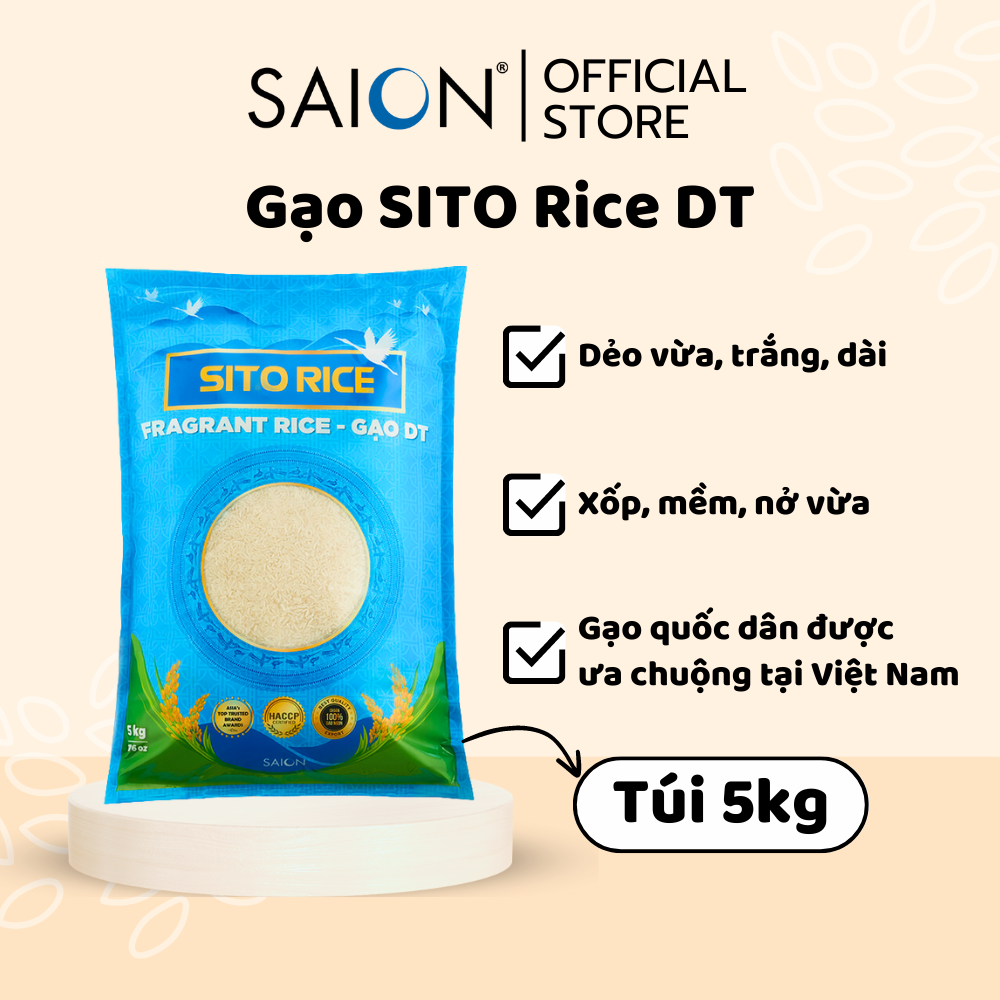 Gạo Đài Thơm Sito Rice DT 5kg