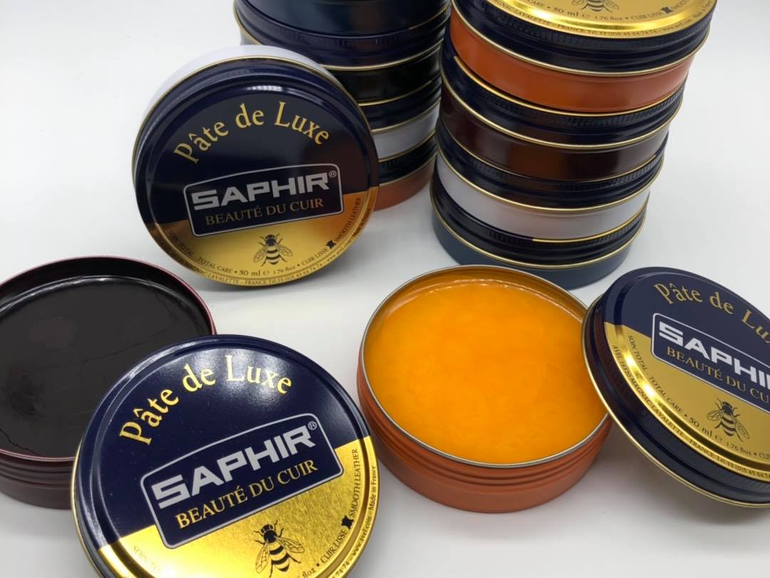 Xi đánh giày, Xi đánh bóng và phục hồi màu đồ da hàng hiệu dòng xi  sáp trung cấp BDC Saphir Pháp (9 màu tùy chọn)