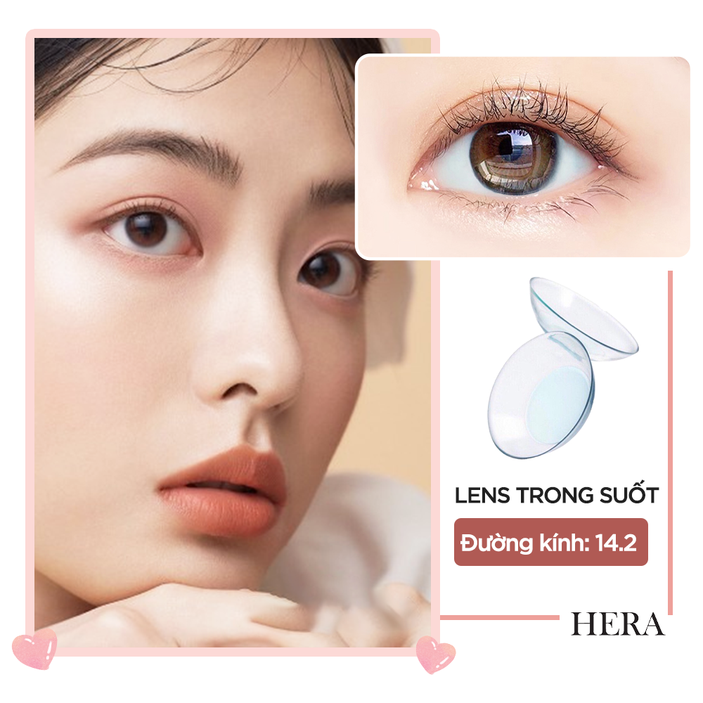 [HCM] Kính Áp Tròng Trong Suốt (không màu) 1 - 10 Độ 6 Tháng Nhập Khẩu Hàn Quốc CLEAR LENS  - Hera