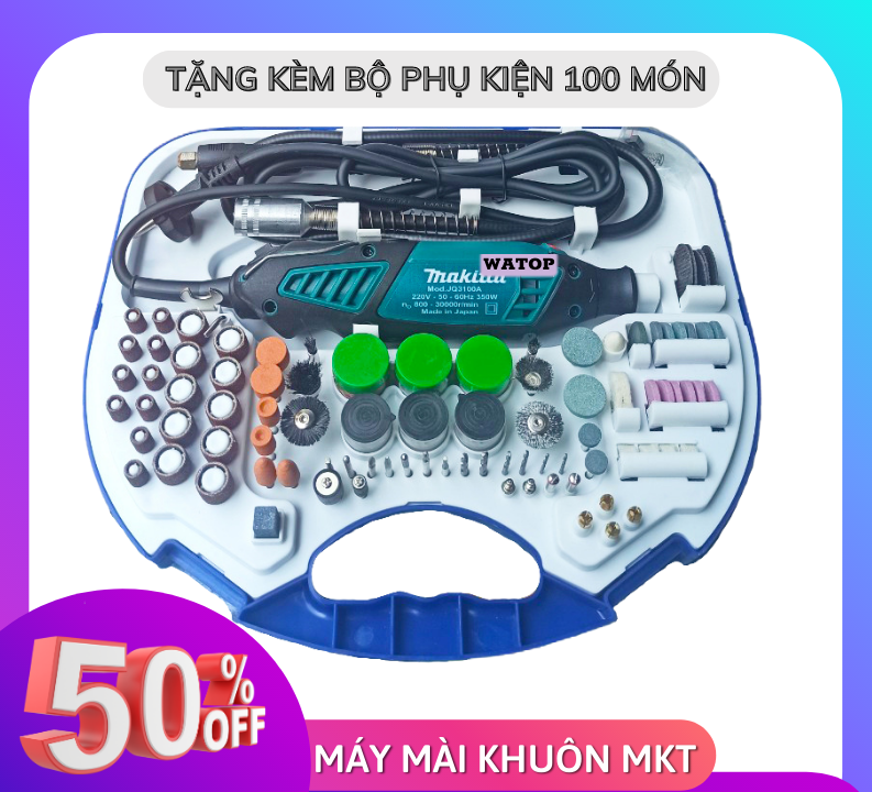 Bộ máy mài khuôn, mài khắc mini đa năng makita 350w 100 chi tiết khoan, mài, đánh bóng, khắc, đục, chạm trổ