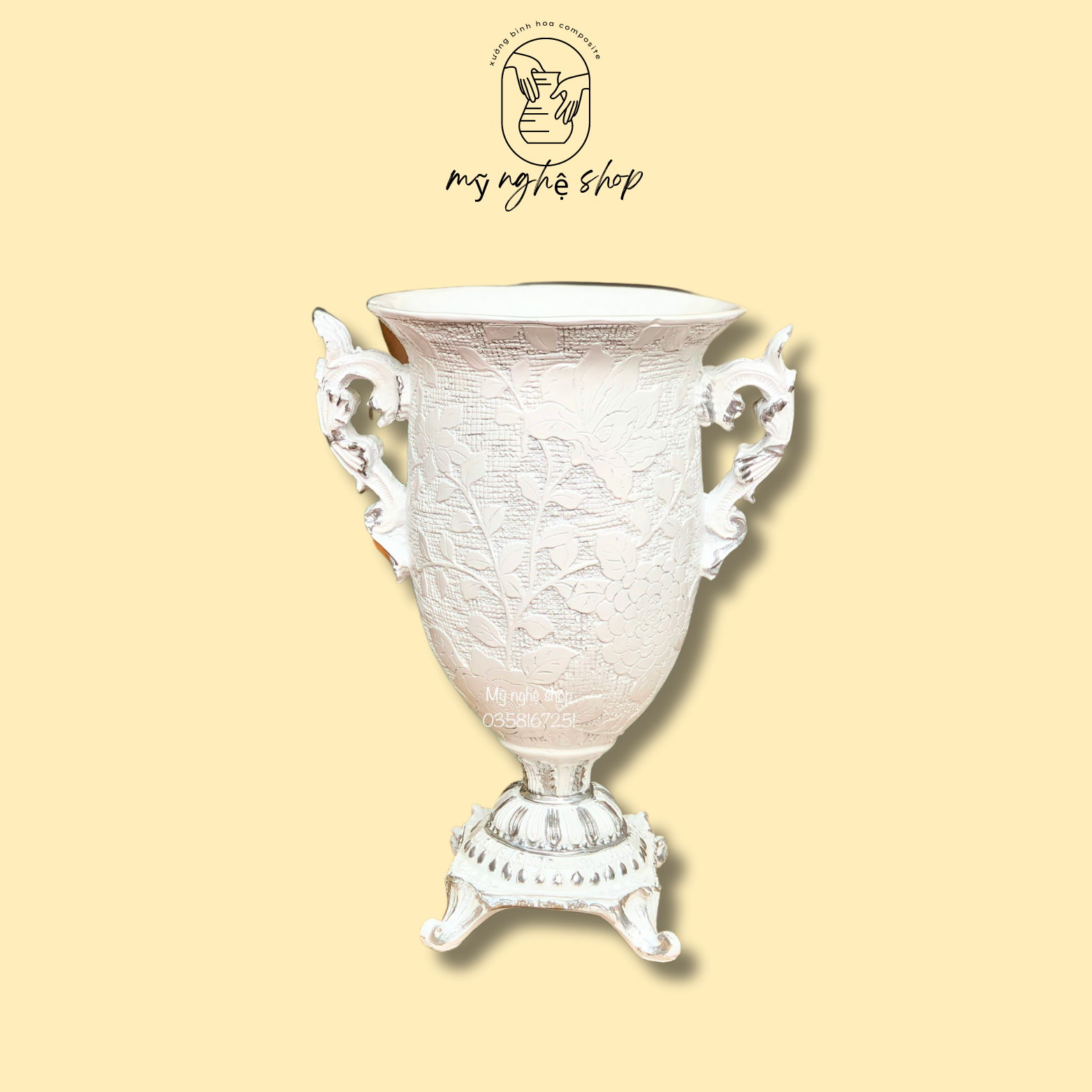 Bình hoa composite mã cúp 18, bình cắm hoa, bình hoa decor, bình hoa chơi tết, bình hoa trang trí, Mỹ nghệ shop bình hoa cao cấp