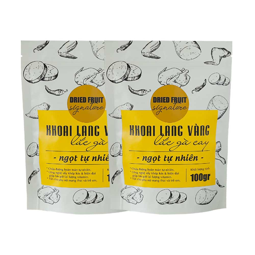 Combo 2 gói khoai lang vàng lắc gà cay - Chỉ có tại Cạp Cạp Cạp, gói 80gr, vị cực kỳ kích thích (HSD đến 12/2021)