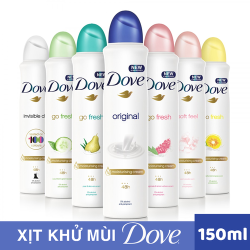 Xịt khử mùi dove nữ anti-perspirant - 150ml