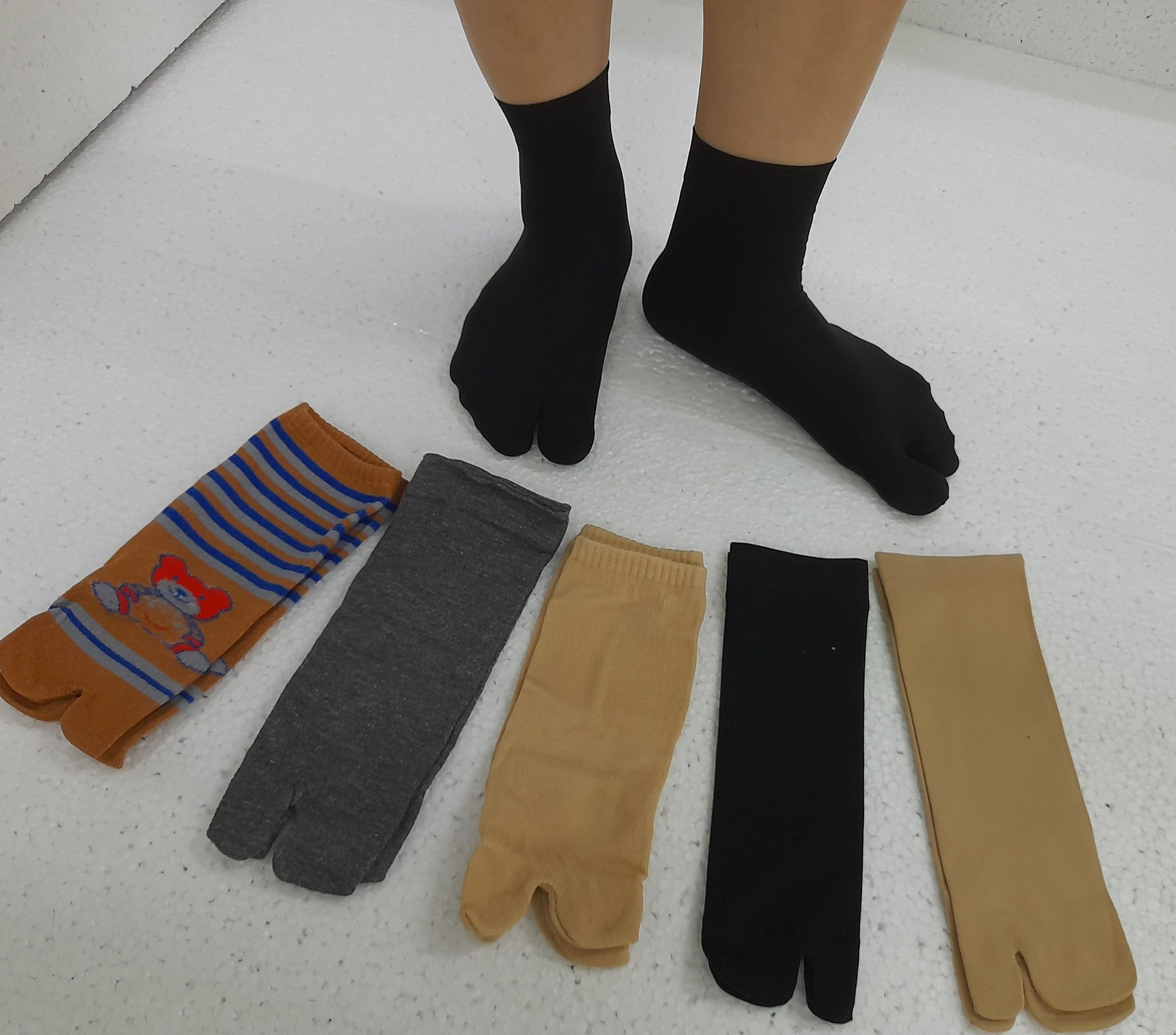 Combo 05 đôi vớ da xỏ ngón nữ 100 % thun cotton cao cấp co giãn tốt, thấm hút mồ hôi