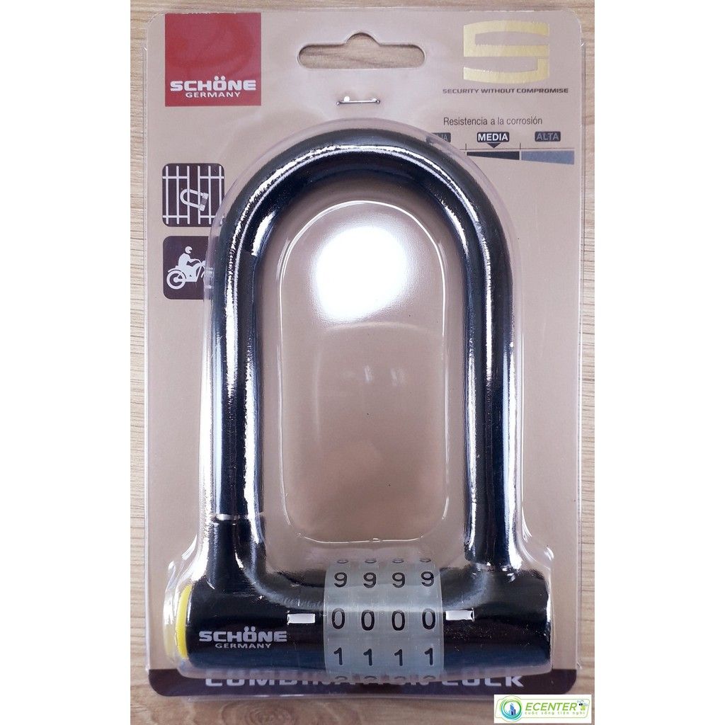 Ổ khóa số dạ quang càng dài schone sc-802 ( đen