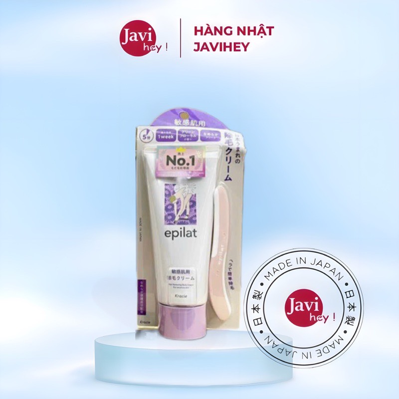 Kem Tẩy Lông Epilat Kraice 150G Nhật Bản Mẫu Mới Dưỡng Trắng Và Ngừa Viêm Nang Lông