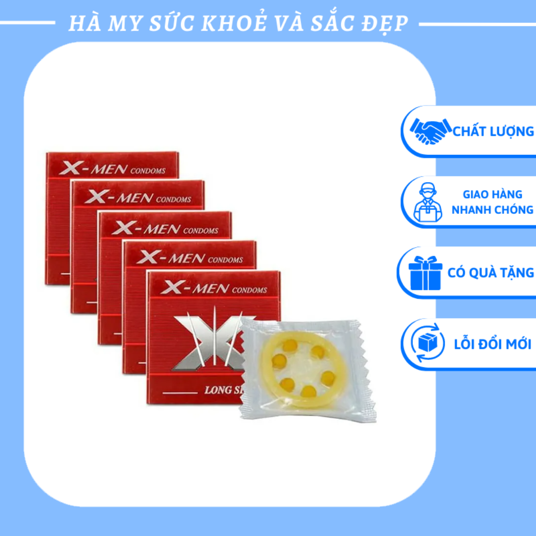 Bao Cao Su Siêu Mỏng Gắn Bi Kéo Dài Thời Gian Xmen 6bi Lớn Hộp 1 Chiếc