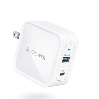 Củ Sạc Nhanh GaN 65W RavPower PD 2 cổng (USB + C) RP-CPCN002