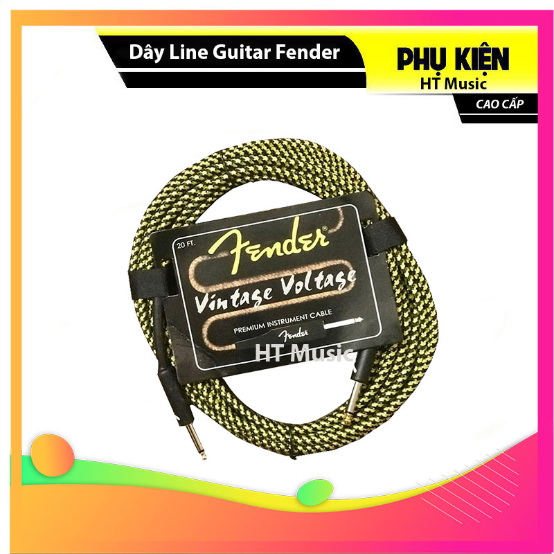 Dây Line Guitar Fender 6 mét cắm đàn Guitar ra loa Cao Cấp Giá Rẻ