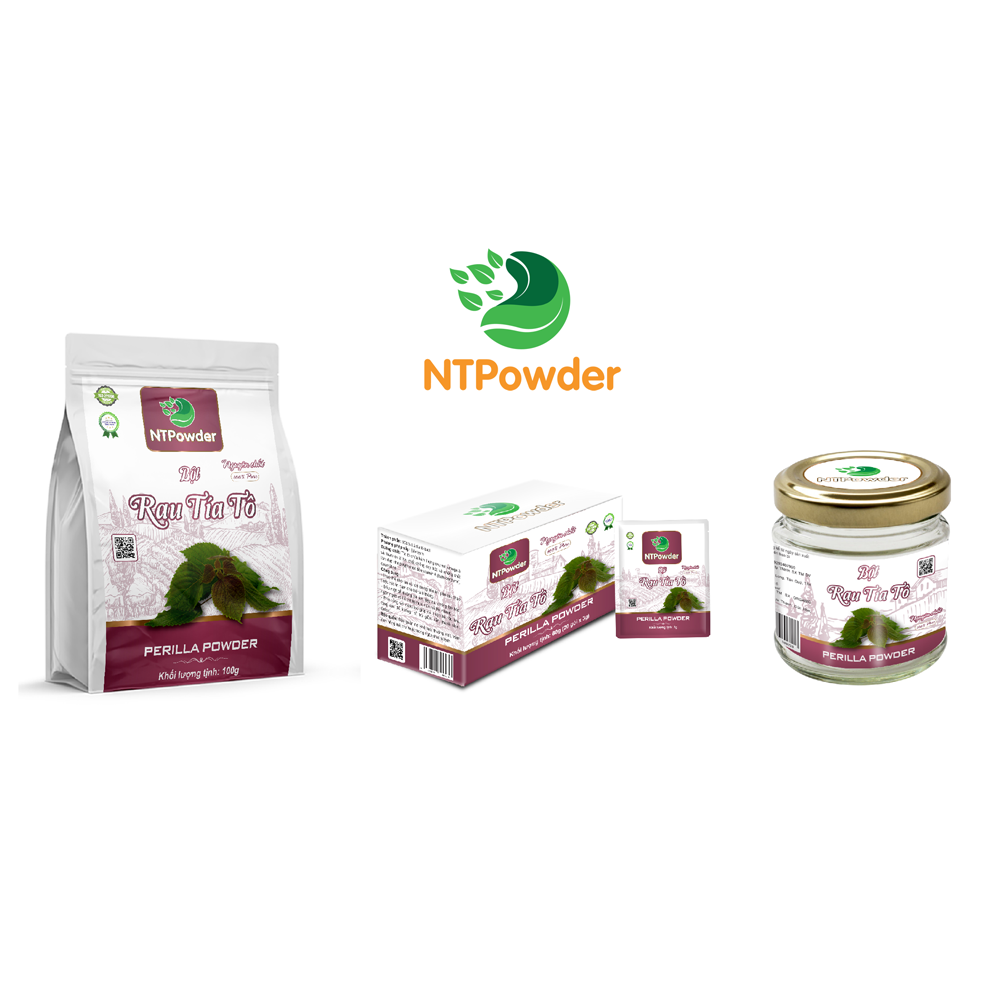  Bột Lá Tía Tô sấy lạnh NTPowder 100gr   60gr   50gr - Bột Rau Củ Hỗ trợ bệnh Gout xương khớp Dưỡng trắng da - Nhất Tín Food 